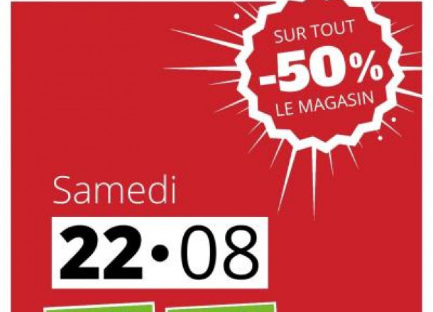 GRANDE BRADERIE À -50 % CHEZ RES’URGENCE !