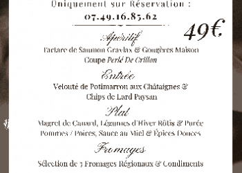 Menu de la Saint Sylvestre � Traves